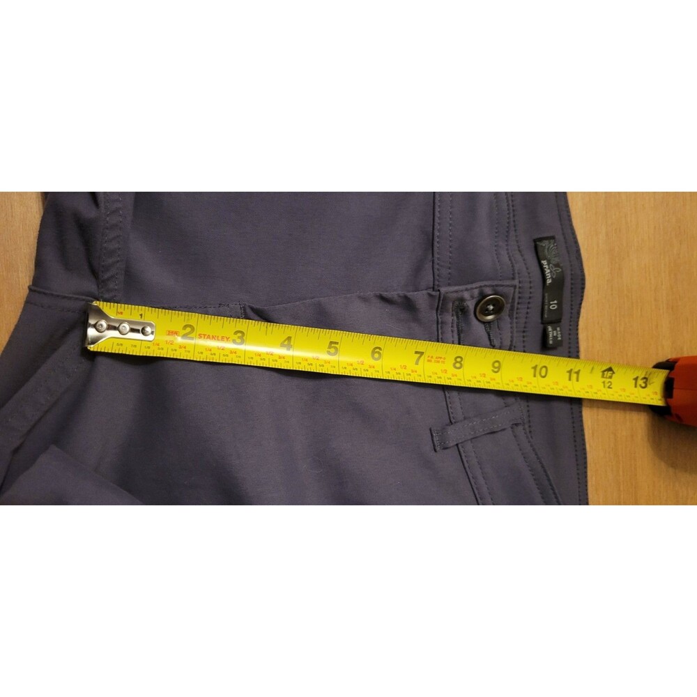 PrAna Pants Womens 10 Gray Halle Hiking Stretch Nylon Roll Up Outdoor Travel Tab - Picture 16 of 16